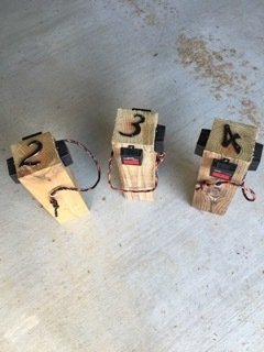 Three Nite Guard Solar Lights on Posts for Wild Boars